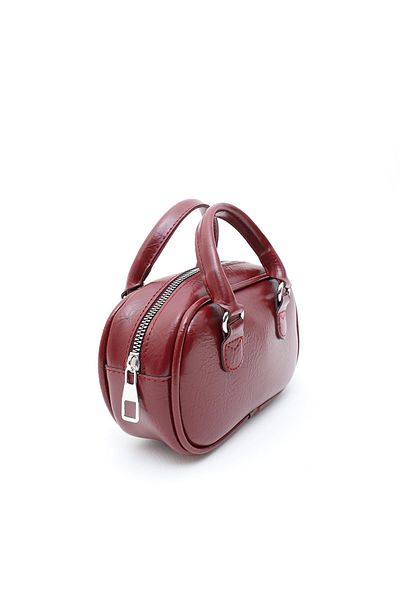 Mopia Regina Burgundy Women's Chain Cross Strap Mini Bag