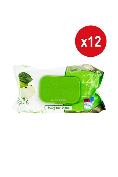 Sleepy Șervețele umede pentru bebeluși 120 pachet Apple X 12
