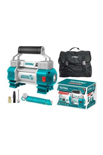 TOTAL 12V 2-Piston Automatic Air Compressor