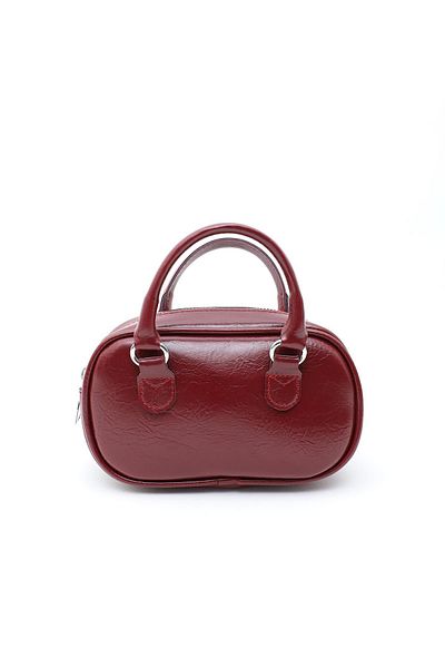 Mopia Regina Burgundy Women's Chain Cross Strap Mini Bag