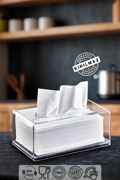 HOMENIVA Z Napkin Compatible Unbreakable Plexiglass Napkin Holder Organizer