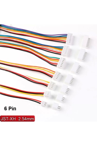 Genel Markalar JST-XH 2.54mm 6 pin Konnektör - Batarya Balans Kablosu Seti