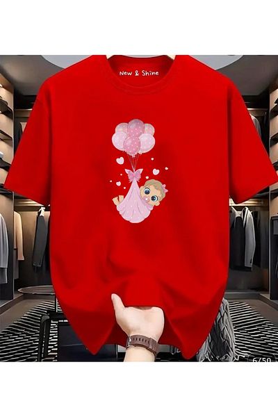 New Shine 1 T-Shirt Is a Gift for Purchases of 6 or More in the Cart - Baby Girl Printed Oversize T-Shirt