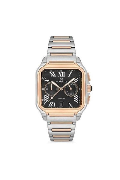 Momentus Tm348T-04Sr Quartz Steel Grey/Rose Black Dial Sapphire Glass 40 mm Multifunction Men Wristwatch