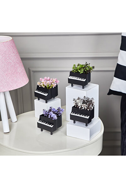 Ayshe Home Concept 4 Adet Yapay Çiçek Dört Renk Piyano Şekilli Süs Ağaç Çiçek...