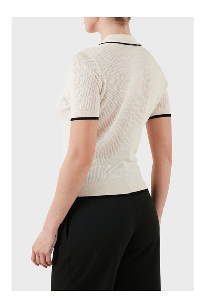 Guess Polo Sweater Women's White T-Shirt V5Gp00Z3D60-G1O6