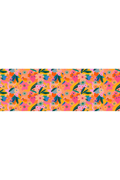 Whenever Company Soyut Çiçek Desenli Küçük Boy Şifon Pareo