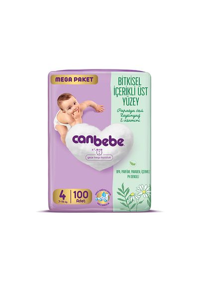 Canbebe Baby Diaper Size 4 100 Pieces