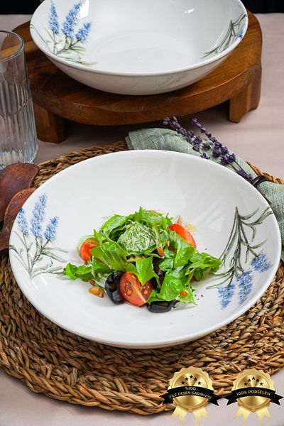 Heda Porselen Lavender 2 Pieces 23cm Porcelain Salad Plates
