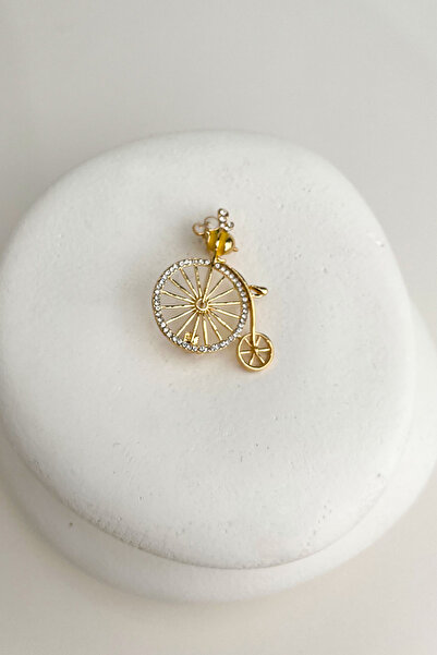 Modex Arı Detaylı Taşlı  Bisiklet Broş (Ölçü:4cm)