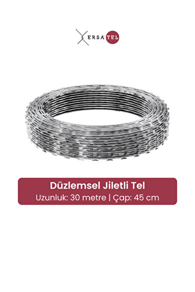ERSA DEMİR ÇELİK 45'Lik Düzlemsel Jiletli Tel 1 Top(30 Metre)