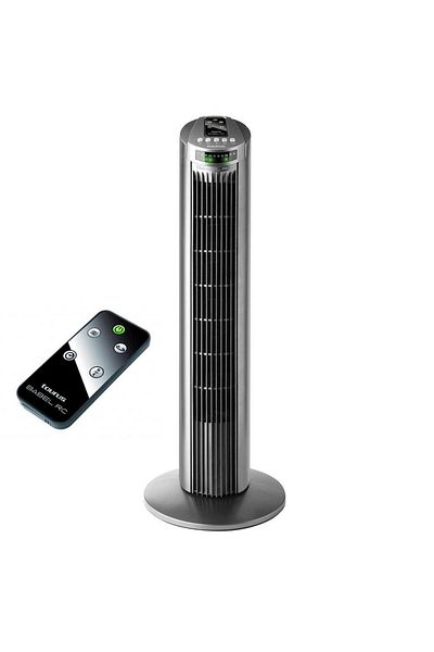 Taurus Ventilator turn Taurus Babel RC, 45 W, 3 viteze, Temporizator, Oscilatie (Gri/Negru metalizat)