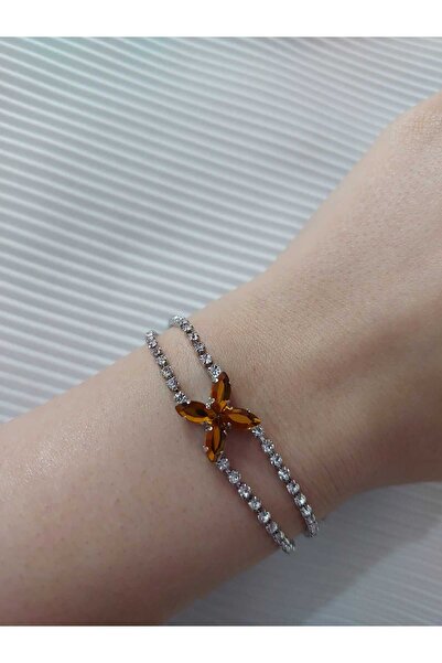 Avcıoğlu Aksesuar اسوارة نسائية مرصعة بالزركون والكريستال وحجر الاكريليك اللو...