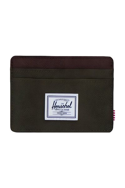 herschel Charlie Cardholder Ivy Green/Chicory Coffee Card Holder