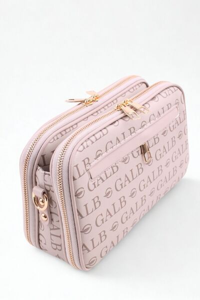 GALB LEATHER White Color Medium Size Plain Leather Daily 6 Compartment Crossbody Women's Shoulder Bag Messenger Bag