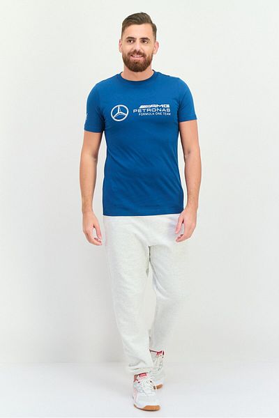 Puma Men Amg Petronas Sportswear Fit Short Sleeves Outdoor T-shirt, Teal Blue