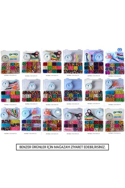 uniquehobby Σετ κατασκευής κοσμημάτων για παιδιά 4 - Χόμπι, DIY - Fun Bead Set - Κατασκευή κολιέ βραχιόλι