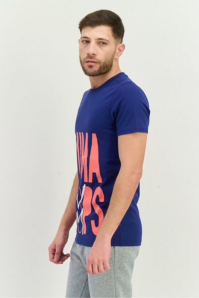 Puma Men Sportswear Fit Short Sleeves Outdoor T-Shirt, Blue