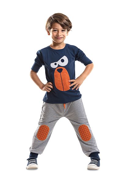 Denokids Pohodlný chlapecký set trička a kalhot - myslím to vážně