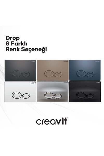 Creavit Drop Mat Gri Boyalı Kumanda Paneli
