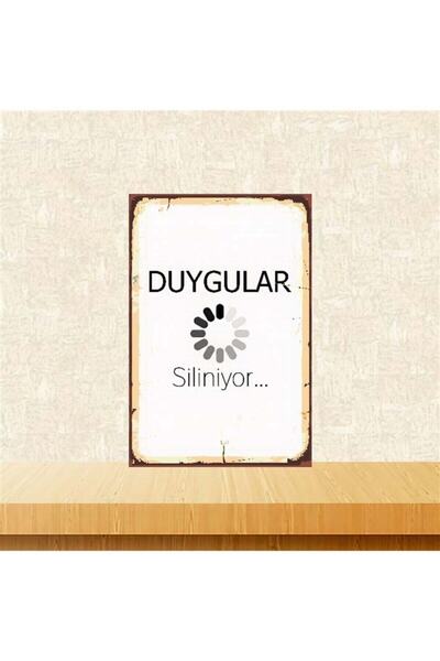 TAKIFİX Duygular Siliniyor 20-30 Cm Retro Ahşap Poster