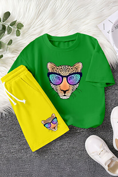 MYADA Cool Sa leopard printom dvodelni dečiji set 23457