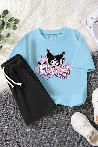 MYADA Set pentru copii colorat Baby Kuromi din 2 piese cu scris premium Graffiti 23408