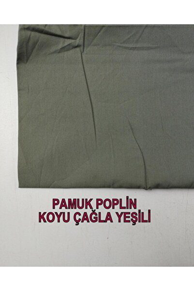 Kumaş Parça Țesut Poplin Verde Pastel - 140 cm Lățime Culoare