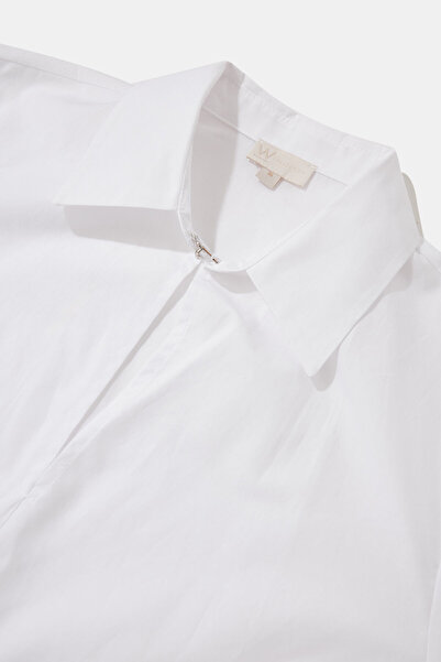 W Collection BEYAZ UZUN KOLLU BLUZ