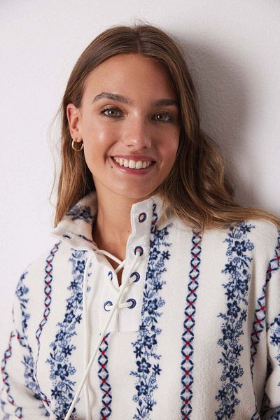 Women'secret Long fleece flower pajamas