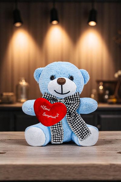 Canestar Special Design Bow Tie and Heart Details Special Gift for Lovers - Plush Bear