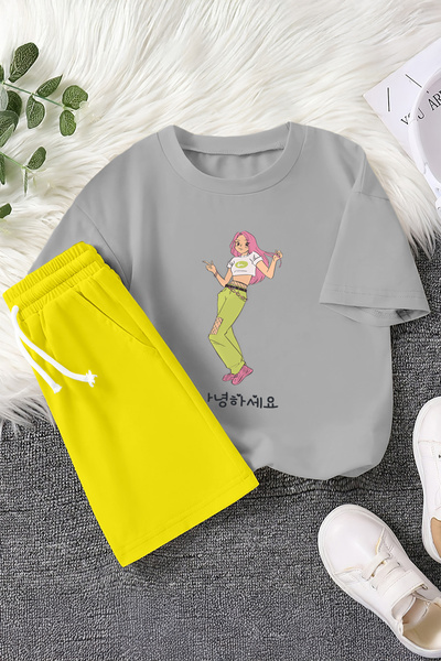 MYADA Premium anime tinejdžerski set od 2 delova sa printom 23459