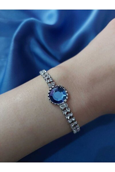 Avcıoğlu Aksesuar اسوارة نسائية حجر واحد موديل دائري حجر كريستال زركون اسوارة...