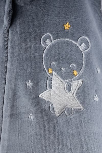Bebitof Cute Starry Bear Patterned Cotton Velvet Jumpsuit
