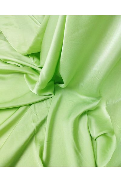Kumaş Parça Viscizat satinat verde fistic deschis - 140 cm