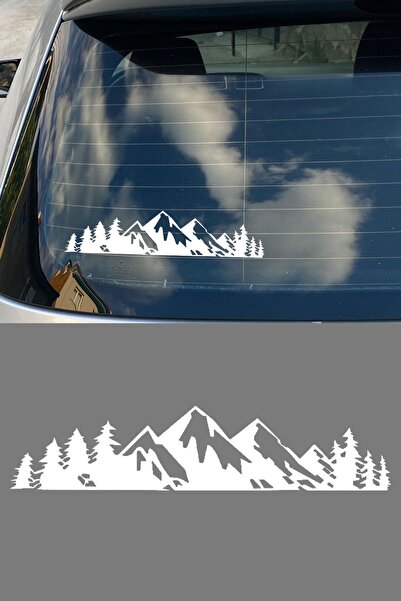 MIGNATIS Dağ Ve Ağaç Resmi Oto Araba Cam Sticker Çıkartma Bilgisayarlar,Kamyo...