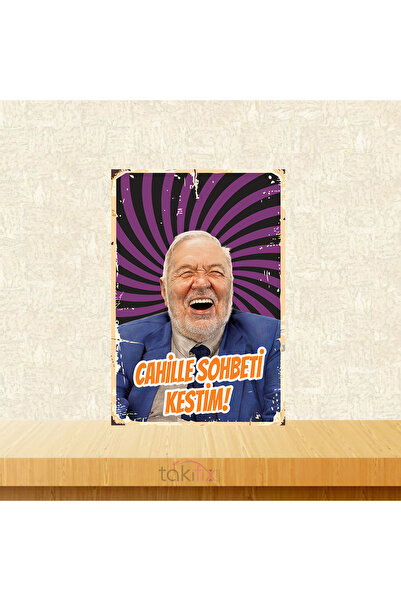 Home Cahille Sohbeti Kestim İlber Ortaylı 20x30 Cm Retro Ahşap Tablo