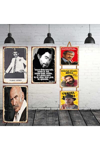 TAKIFİX Yılmaz Güney Ahmet Kaya & Tuncel Kurtiz Seti 3 Adet 20x30 Cm 3 Adet 1...