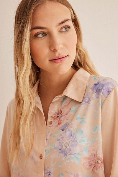 Women'secret Classic floral satin pyjamas