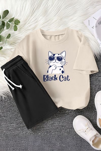 MYADA Laughing Kitten Set - Glasses Got 2 Piece Child Top