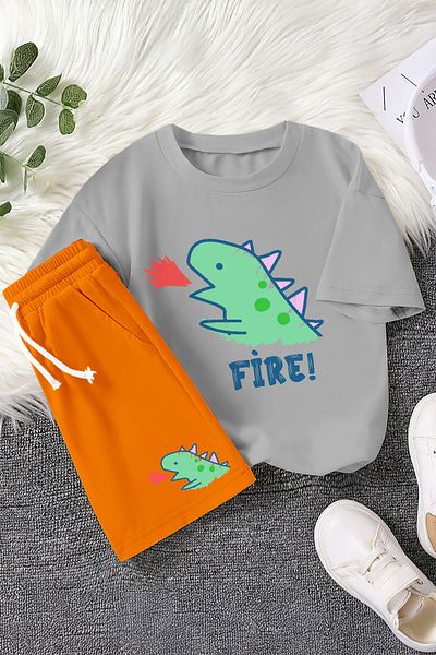 MYADA Premium Funny Dragon Printed 2-Piece Children's Set 23463