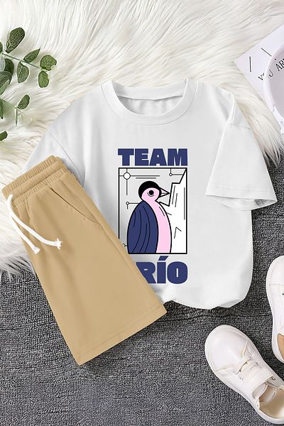 MYADA Premium Bird Crew Printed 2-Piece Children's Set 22769