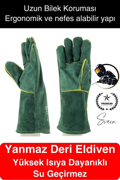 Svein Yüksek Isıya Dayanıklı Eldiven Rahat Tasarım Kaynak Yangın Su Geçirmez Fırın Tutacak Tımar Taşıma