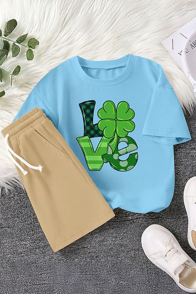 MYADA Set pentru copii din 2 piese cu imprimeu Premium Love Luck 23450