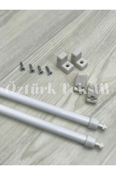 öztürk tekstil White Briz Curtain Rod (Butterfly Curtain Rod) 30-50cm