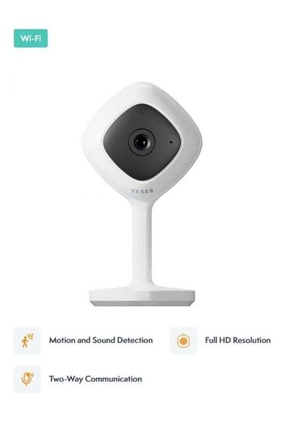 TESLA Smart Mini Security Camera with Motion & Sound Detection works with Google, Alexa & Tesla Home App