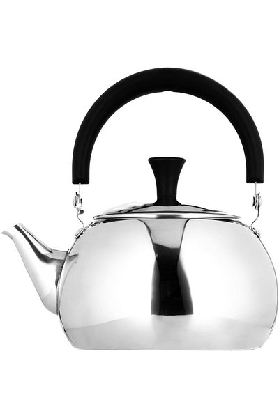 ALSAIF 1 liter durable and elegant sword teapot, ideal for serving tea and other types of tea. Silver color.