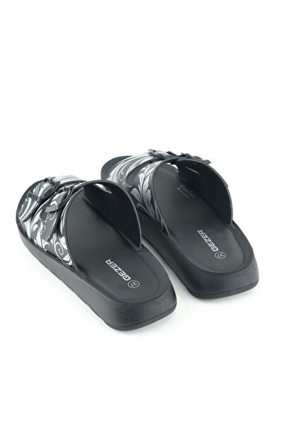 GEZER Γυναικείες καλοκαιρινές παντόφλες από συνθετικό δέρμα άνετη σόλα με δύο πόρπες ρυθμιζόμενες καθημερινές