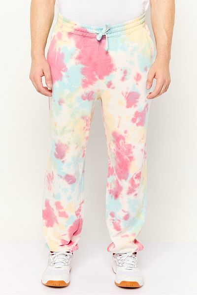 Tommy Jeans Men Tie Dye Pull On Sweatpants, Pink