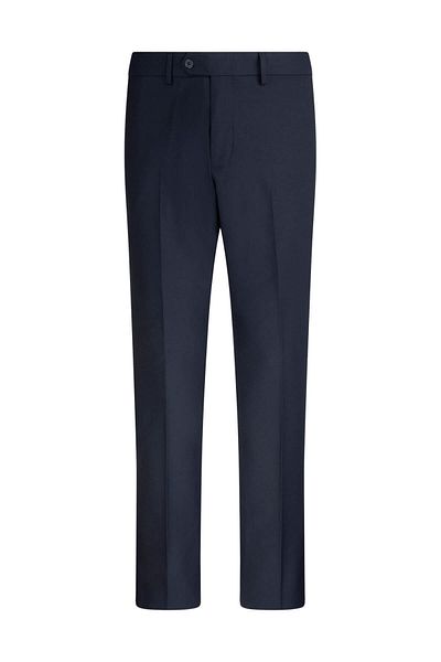 Hatemoğlu Παντελόνι από ύφασμα Navy Blue Slim Fit με τσέπες στο πλάι